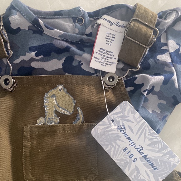 Tommy Bahama brand new two piece infant overall set - Picture 4 of 5